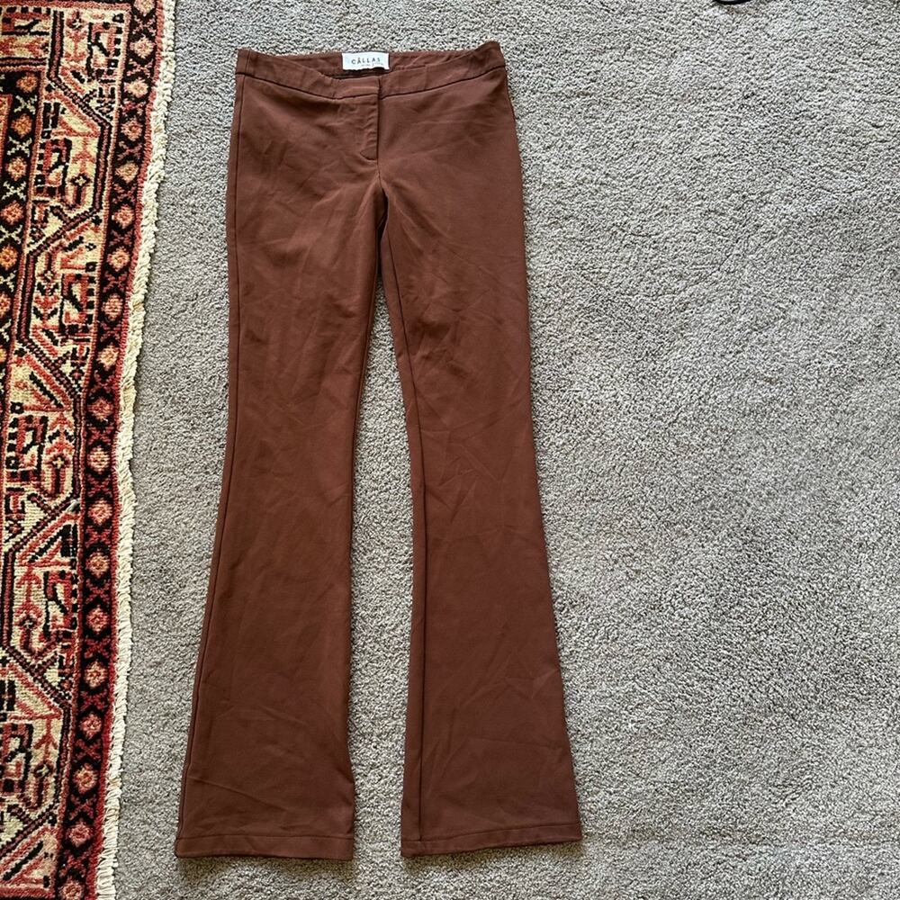 Callas Women's Brown Flared Trousers